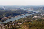 Rheinlauf von Rheinbreitbach im Süden bis Bonn.