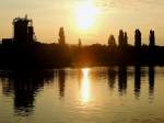 Sonnenaufgang an der Donau bei VAC; 130826