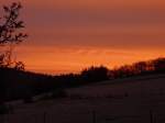 Morgenstund' hat Gold im Mund, oder besser gesagt am Himmel. Bild aufgenommen in Erpeldange/Wiltz (Luxemburg) am 23.01.08 gegen 08.20 Uhr.