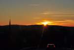 Sonnenuntergang ber der Eifel - 31.10.2012