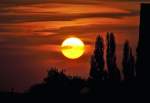 Sonnenuntergang (noch 4 Minuten!!) ber der Eifel - 05.05.2013