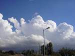 Gleich kommt es ganz dick, Gewitterwolken ber Theologos auf Rhodos