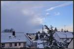 Himmel und  Hlle  - nach einem krftigen Schneeschauer verzogen sich am 7. Februar 2013 die dunklen Wolken wieder...