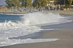 Der Strand vor Platanias. Aufnahme: 17. Oktober