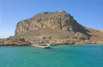 Die Insel Imres Gramvousa vom Boot aus gesehen.