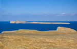 Die Insel Adria Gramvousa vom Granvousa Fort aus gesehen. Aufnahme: 20. Oktober 2016.