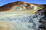 Vulkanische Landschaft in Námaskarð. Bild vom Dia. Aufnahme: August 1995.
