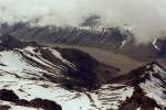 Kalfafellsdalur im Juni 1997 vom Rande des Vatnajkull-Gletscher aufgenommen, leider konnte man die Berggipfel auf der anderen Talseite nicht sehen, die Berge sind ca. 1400 m hoch.