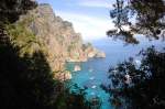 Capri - Aussicht von Via Pizzolungo. Aufnahmedatum: 22. Juli 2011.