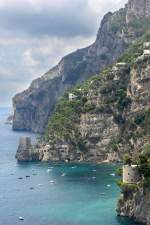 Die Amalfiküste in der Nähe von Positano. Aufnahmedatum: 2. Juli 2011.