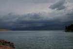 Beeindruckende Wolkenstimmung ber dem Meer. Aufgenommen auf der Insel Rab in Kroatien am 31.05.2010.