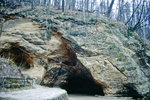 Gutmannshöhle bei Sigulda in Litauen. Bild vom Dia. Aufnahme: März 1995.