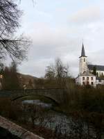 Die Clerve fliet durch Kautenbach (Luxemburg). Das Bild wurde am 27.01.08 gemacht.