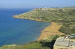 Die Bucht bei Ramla auf der Insel Gozo. Aufnahme: Oktober 2006.