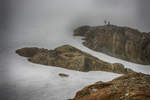 Norwegen - Der nördliche Teil (Juklavass) des Folgefonna Gletschers im dicken Nebel.