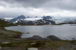 Blick am Sognefjell auf einen Gletscher,  aufgenommen am 07.08.2oo7