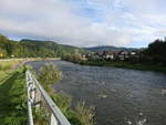 Fluss Dunajec bei Bialy, Woiwodschaft Kleinpolen (03.09.2020)