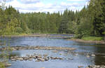 Vesterdalälven östlich von Björbo in Dalarna - Ausgangspunkt für white water Rating auf dem Fluss (Dala River Adventure).