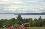 Blick auf den See Siljan vom Tällberg in Dalarna.