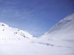 Oberalp-Pass, Blickrichtung West. 11.03.2009