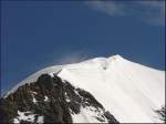 Die Spitze des Eigers aus der Nhe betrachtet. Bild aufgenommen am Jungfraujoch am 30.07.08 (Jeanny)