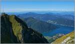Ausblick vom Monte Generoso (1701 m..M.) auf die Italenischen und Walliser Alpen.