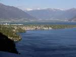 Lago Maggiore, Aussicht von Ronco nach Ascona (07.04.2012)