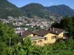 Tessin, Aussicht auf Lugano von Comano (18.06.2011)