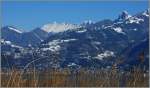 Blick ber den Genfersee auf Caux und den Col de Jaman.
(17.02.2013)