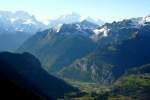 Ein unglaublicher Blick vom Le Chamossaire ber das Rhonetal zum Mont Blanc; 19.10.2013
