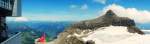 Sicht aufs Oldenhorn (auf Französisch auch Becca d'Audon) 3123 m.ü.M., von der Bergstation Scex Rouge der Luftseilbahn “Les Diablerets / Glacier 3000”. Das Oldenhorn bildet das Dreiländereck der Kantone Waadt, Wallis und Bern - 15.08.2013