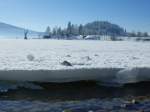 Der Lac de Joux ist zugefroren.