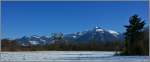Freie Sicht im Winter vom Naturschutzgebiet Les Grangettes auf die Waadtlnder Berge. 
(17.02.2013)
