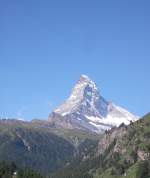 Bei herrlichem Wetter hatte ich das Glck einige Fotos vom Matterhorn (fast ohne Wolken) zu machen.