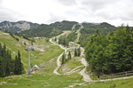 Landschaft am Berg Orlova Glava in Slowenien. Aufnahme: 2. August 2016.