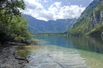Der Bohinjsko jezero (deutsch: Wocheiner See, auch Bohinjsee) in Slowenien. Aufnahme: 2. August 2016.
