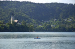 Bleder See (slowenisch: Blejsko jezero) bei Bled. Aufnahme: 1. August 2016.