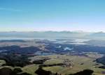 Chiemsee - Alpen, vom Norden aus der Luft aufgenommen - ...