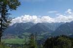 Oberallg�u Oberstdorfer Bergpanorama (II), aufgenommen vom Aussichtspunkt Kanzel aus am 13.8.2009.