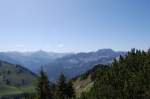 Oberallg�u Oberjocher Bergpanorama (II): Eine gute Sicht bot sich dem Besteiger des Iseler am 15.8.2009.