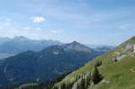 Oberallg�u Bergpanorama vom Hochgrat aus (IV) am 18.8.2009...