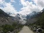 Engadin Der  Morteratschgletscher am 09.08.2009.