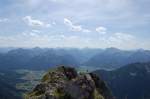 Oberallg�u Alpenpanorama vom 1987 Meter hohen Aggenstein aus gesehen (II) am 19.8.2009...