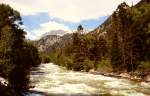 San Juan National Forest Der Animas River Canyon im San Juan National Forest zwischen Durango und Silverton wird nur durch die Eisenbahn erschlossen.