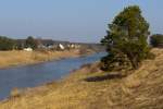 Oderbruch, Lebuser Land Die alte Oder im M�rz 2010 bei Hohensaaten.