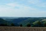 Berge und T�ler im Norden von Luxemburg, aufgenommen in der n�he von Bourscheid. 20.08.2010