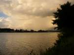 Nachdem sich die Gewitterwolken �ber dem Stadtteil Konz-Karthaus ausgebreitet hatten, ...