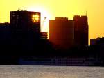 Sonnenuntergang im Hafengebiet von Rotterdam;110901   ...