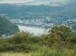 Mittelrheintal Blick ins Rheintal Richtung Oberwesel. Sommer 2005.