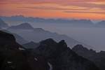Sonnenuntergang vom Faulhorn (2 680 m) aus betrachtet (31.07.2009)  ...